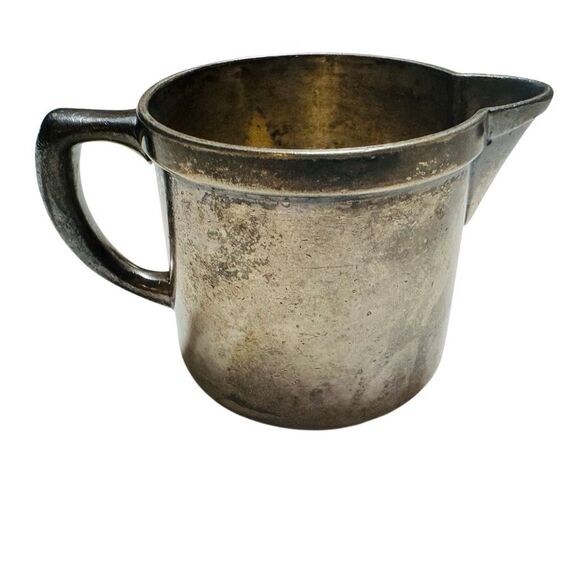 Antique Benedict Indestructo #1275 Creamer Pitcher, Electro Plated Nickel Silver - Picture 3 of 8